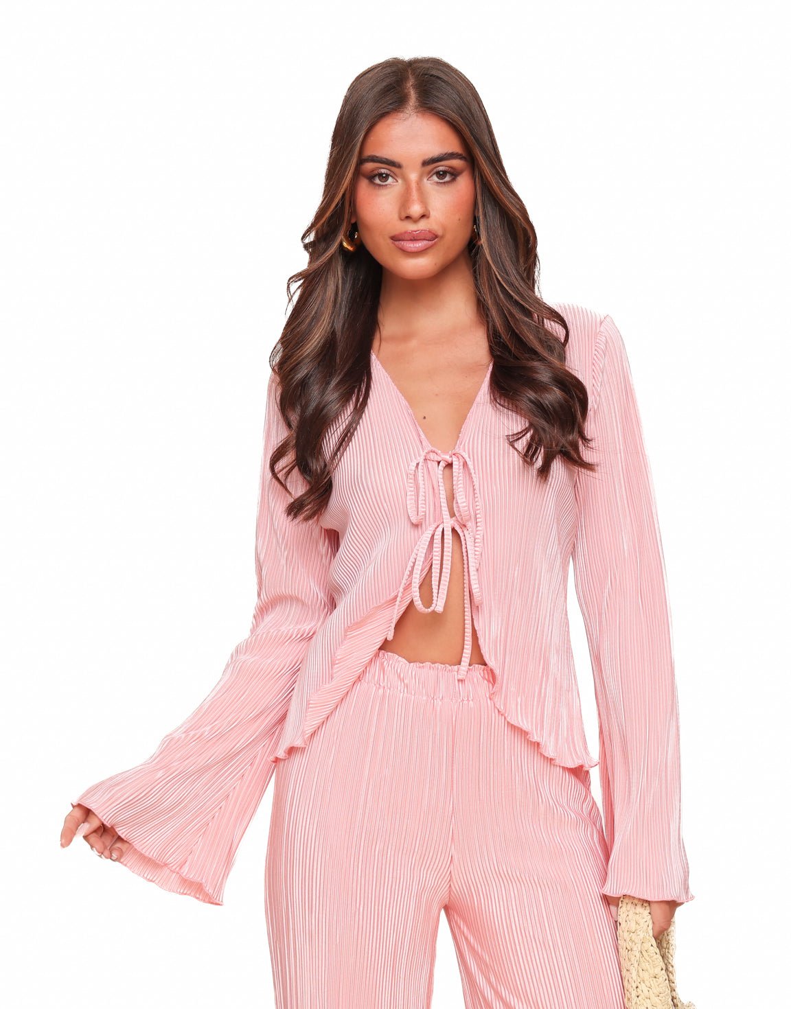 Roze Plisse Wikkel - Top - Olivia & Kate