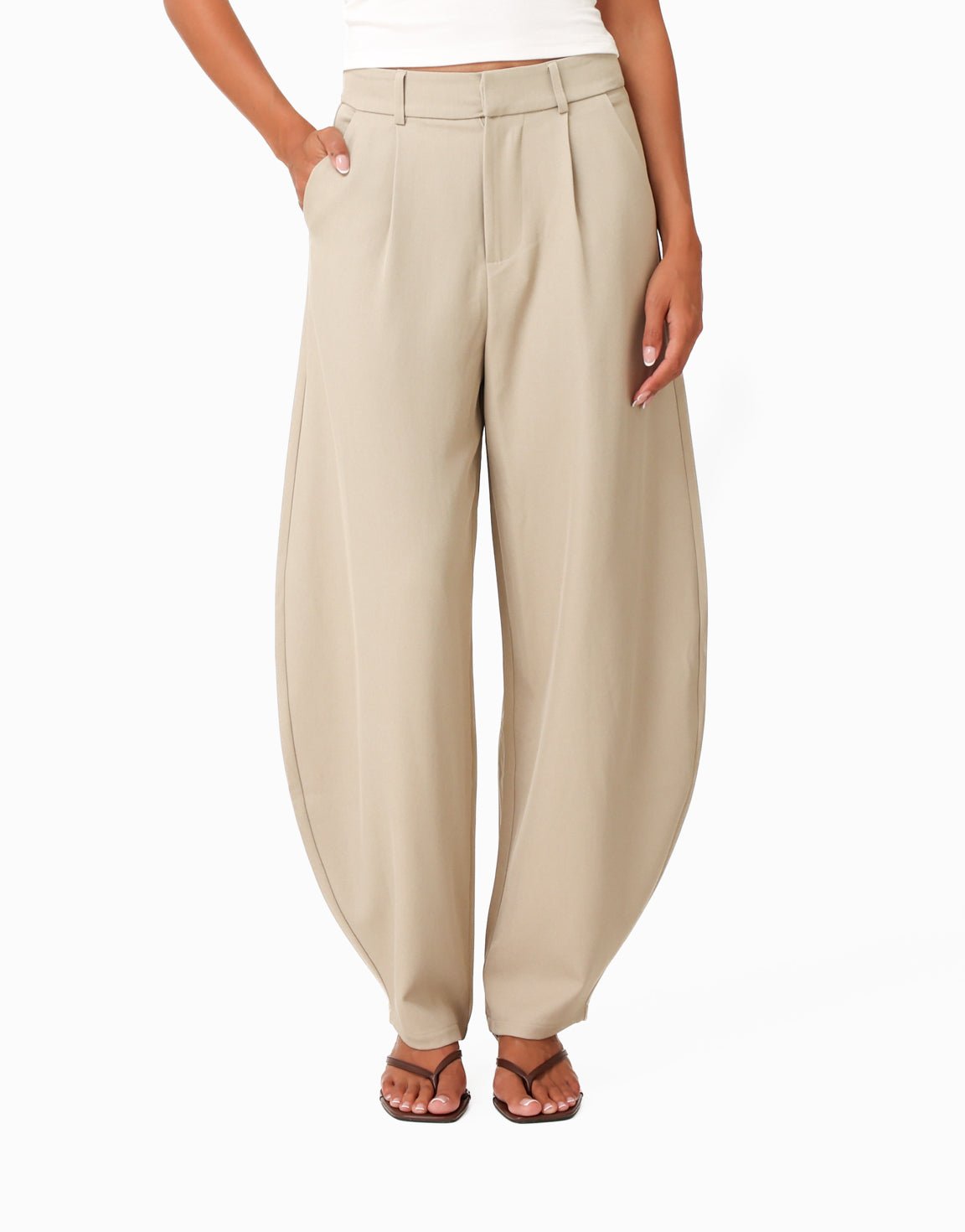 Taupe Ballon - Pantalon - Olivia & Kate