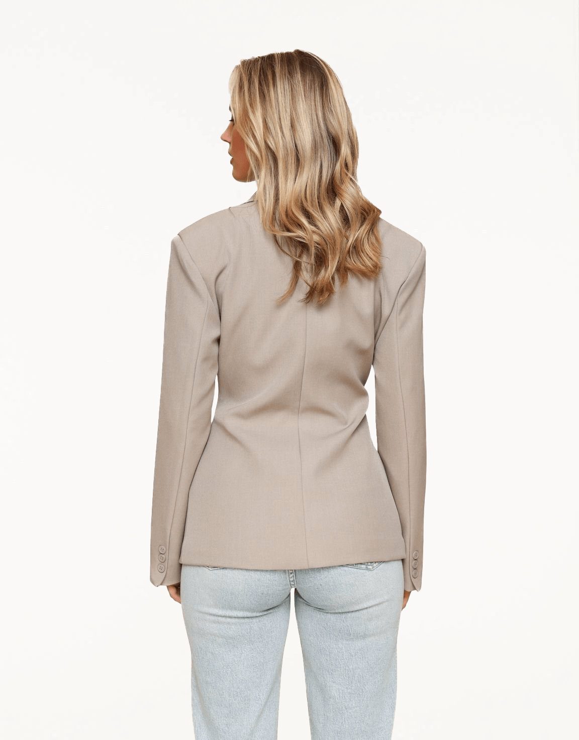 Taupe Classic Getailleerde - Blazer - Olivia & Kate
