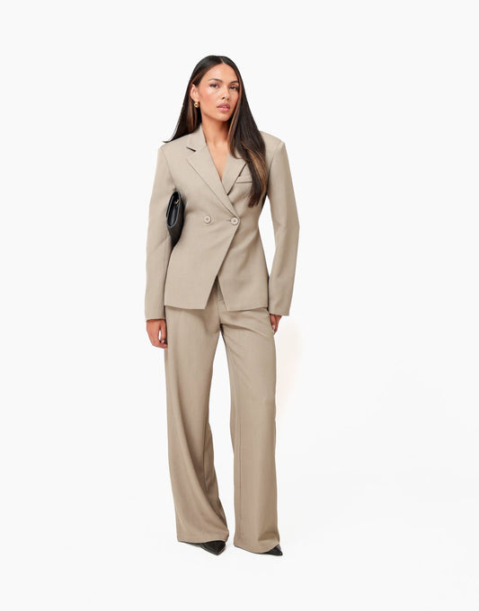 Taupe Classic Getailleerde Knopen - Set - Olivia & Kate