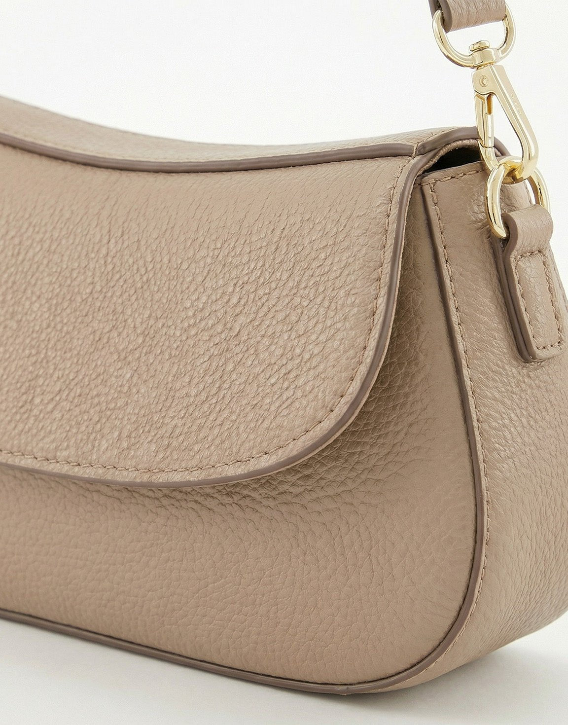 Taupe Elegante leren - Tas - Olivia & Kate