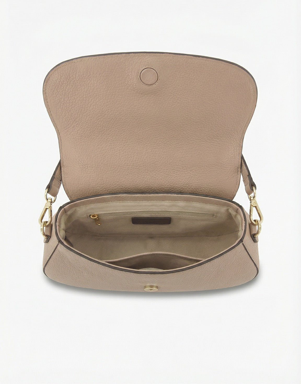 Taupe Elegante leren - Tas - Olivia & Kate
