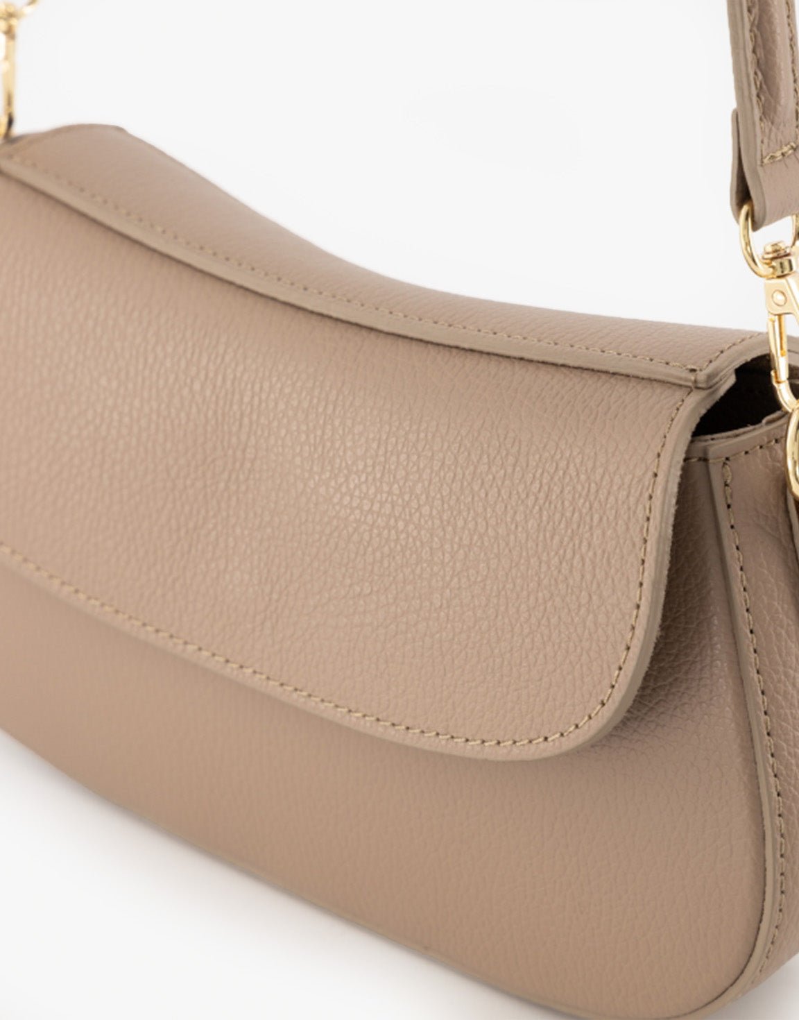 Taupe Elegante leren - Tas - Olivia & Kate