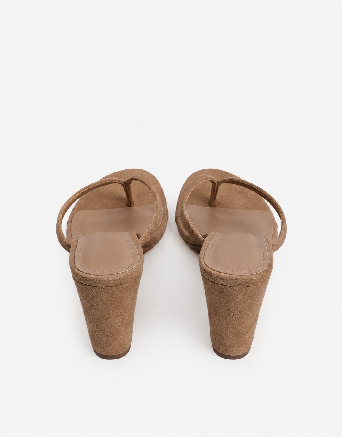 Taupe Faux Suede Slipper Slee - Hak - Olivia & Kate