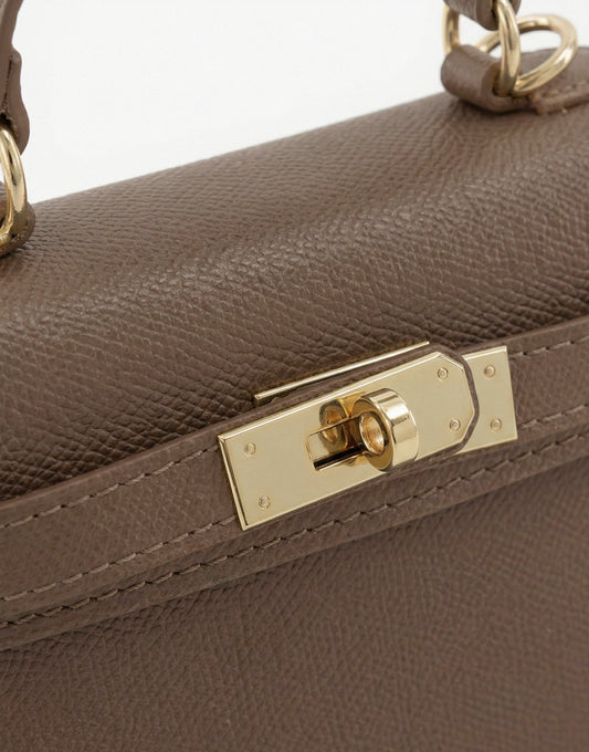 Dark Taupe Gold Midi Detail - Bag