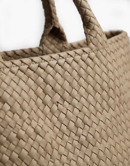 Taupe Grote Gevlochten - Tas - Olivia & Kate