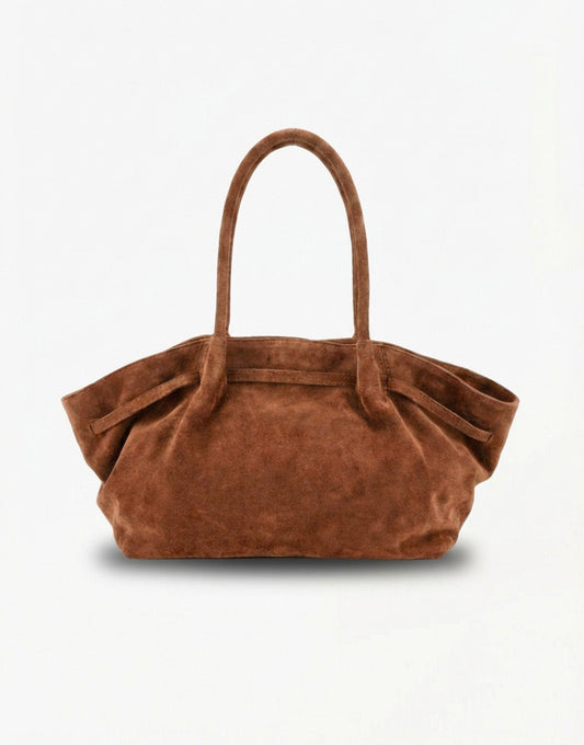 Taupe Grote Suede Shopper - Tas - Olivia & Kate