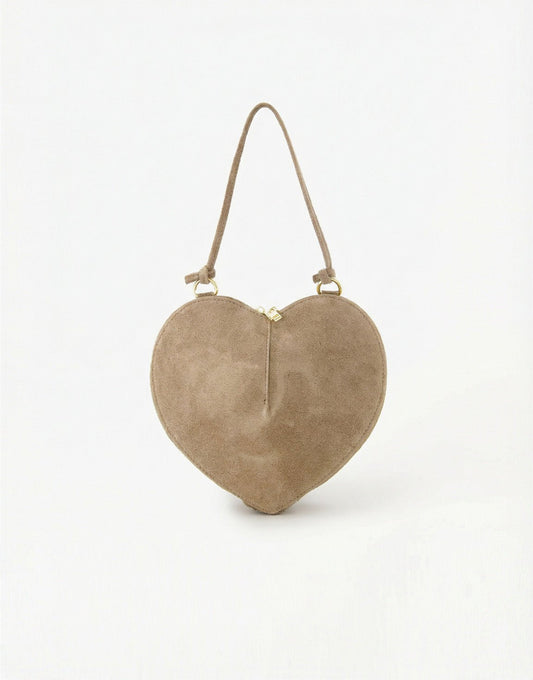 Taupe Heart - Bag - Olivia & Kate