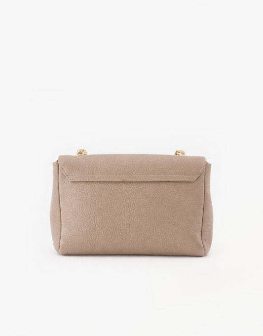 Taupe Leren Crossbody - Tas - Olivia & Kate