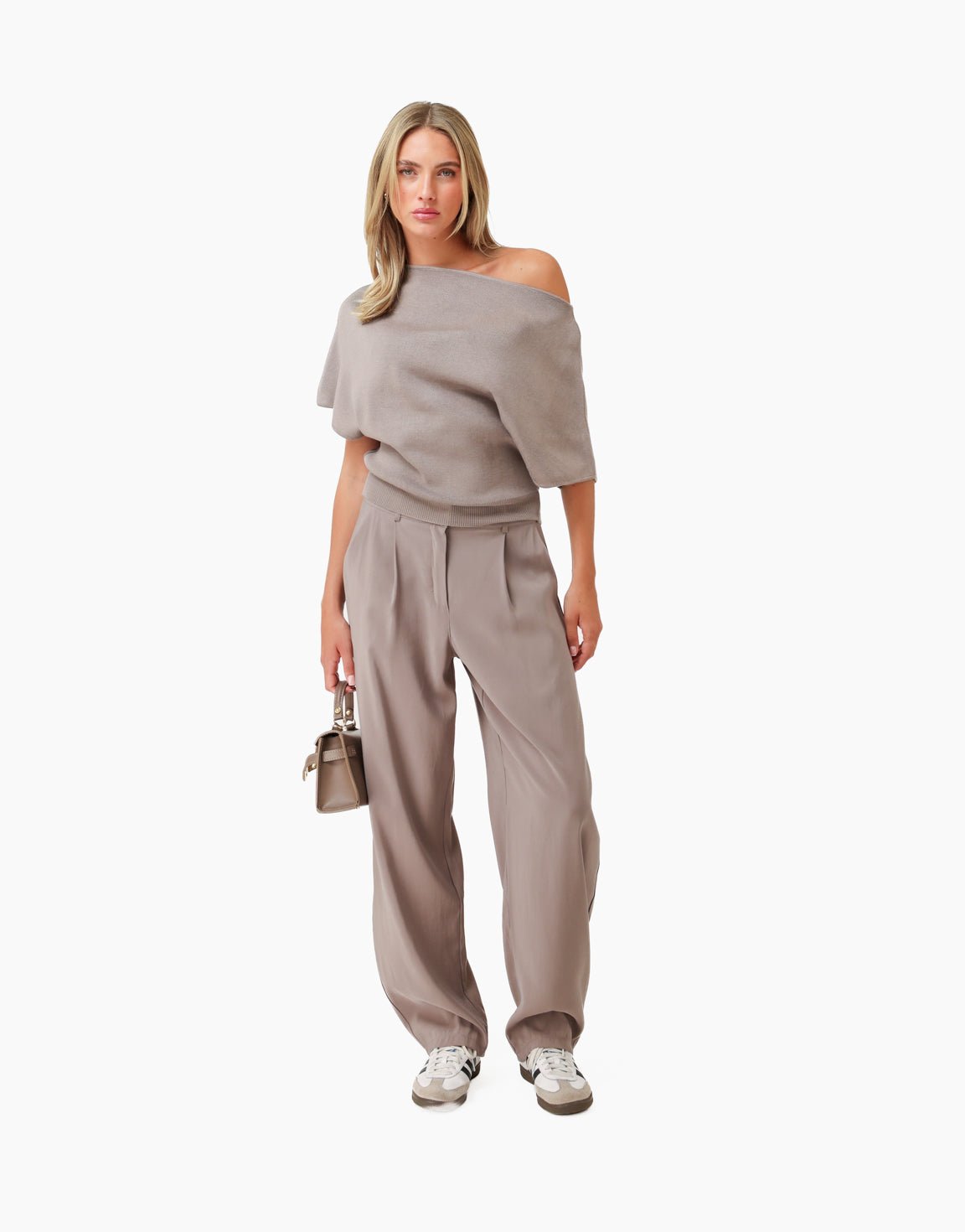 Taupe Luchtige Ballon - Pantalon - Olivia & Kate