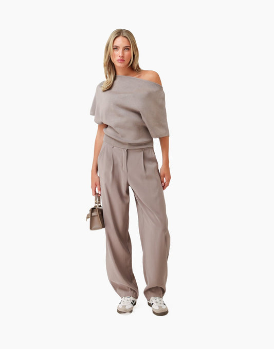 Taupe Luchtige Ballon - Pantalon - Olivia & Kate