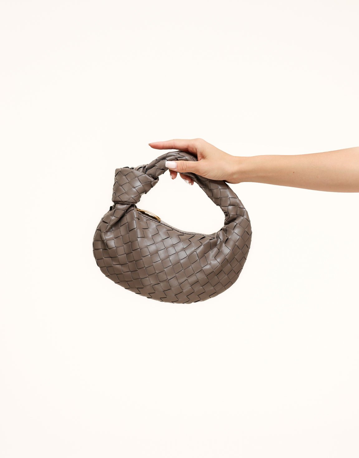 Taupe Middel Gevlochten - Tas | Olivia & Kate - Olivia & Kate