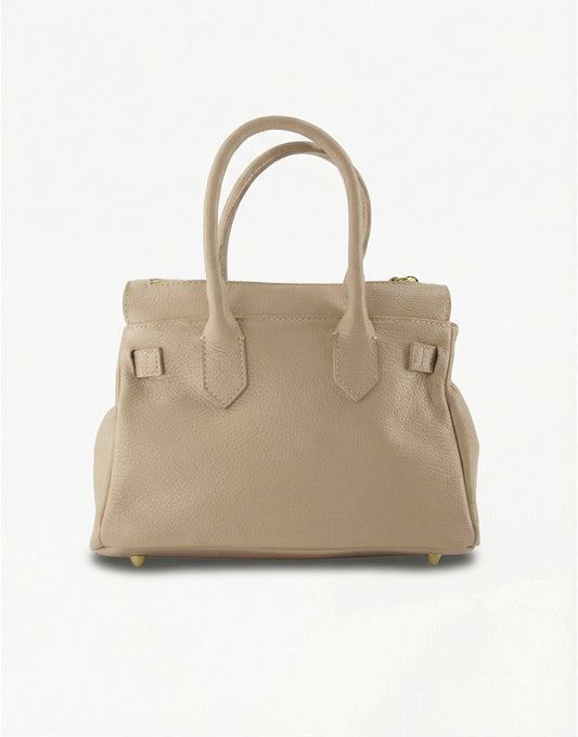 Taupe Middel Gouden Details - Tas - Olivia & Kate