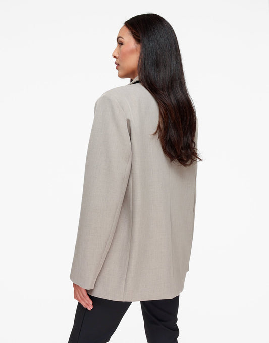 Taupe Oversized - Blazer - Olivia & Kate
