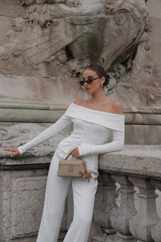 Taupe Rechthoekige - Tas - Olivia & Kate