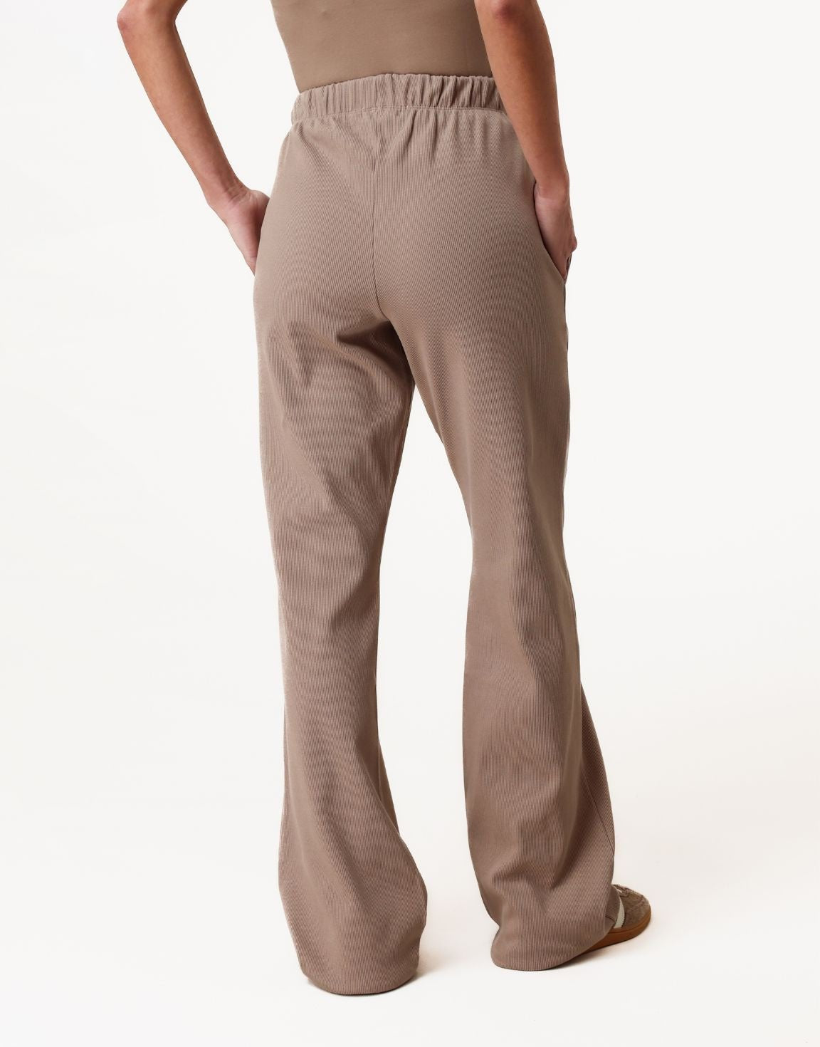 Taupe Ribbel Lounge Lange - Broek - Olivia & Kate