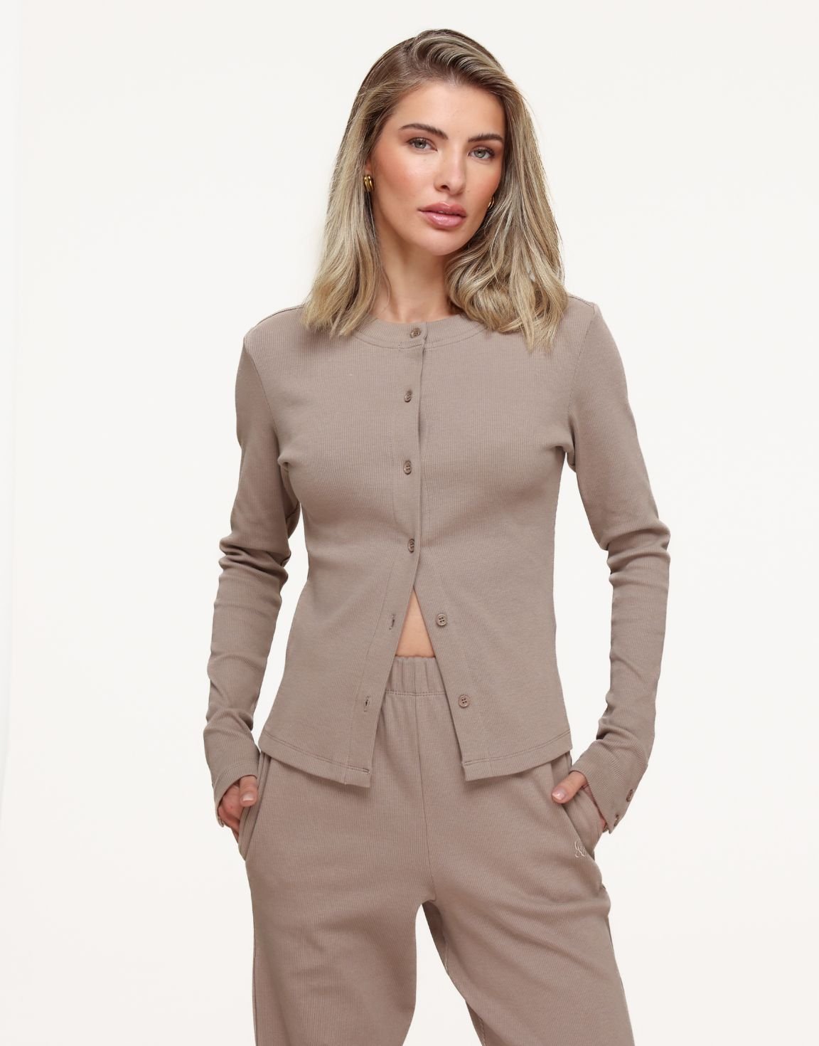 Taupe Ribbel Lounge - Set - Olivia & Kate