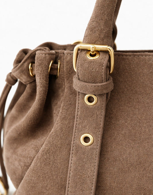 Taupe Suede City - Tas - Olivia & Kate