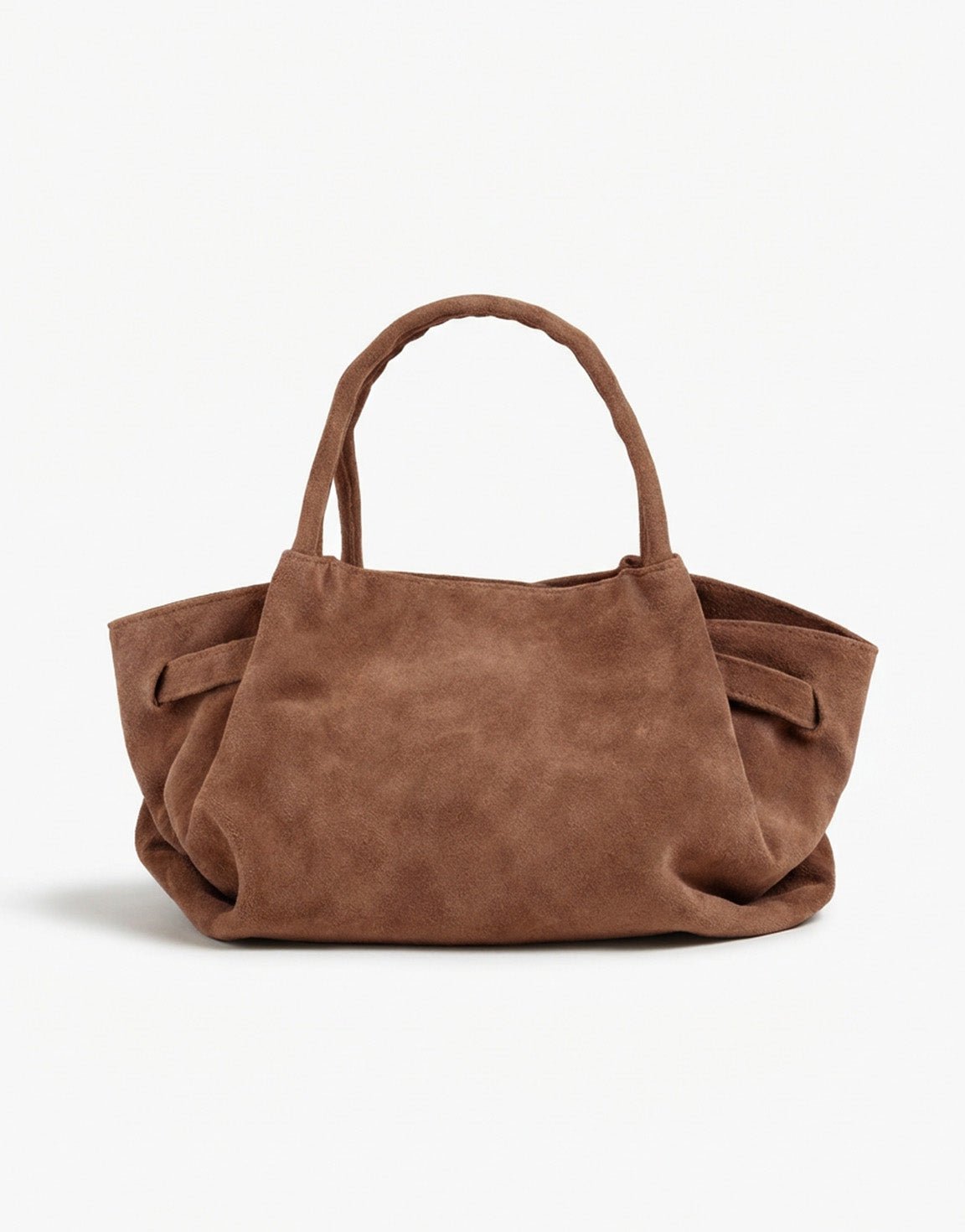Taupe Suede Shopper - Bag - Olivia & Kate
