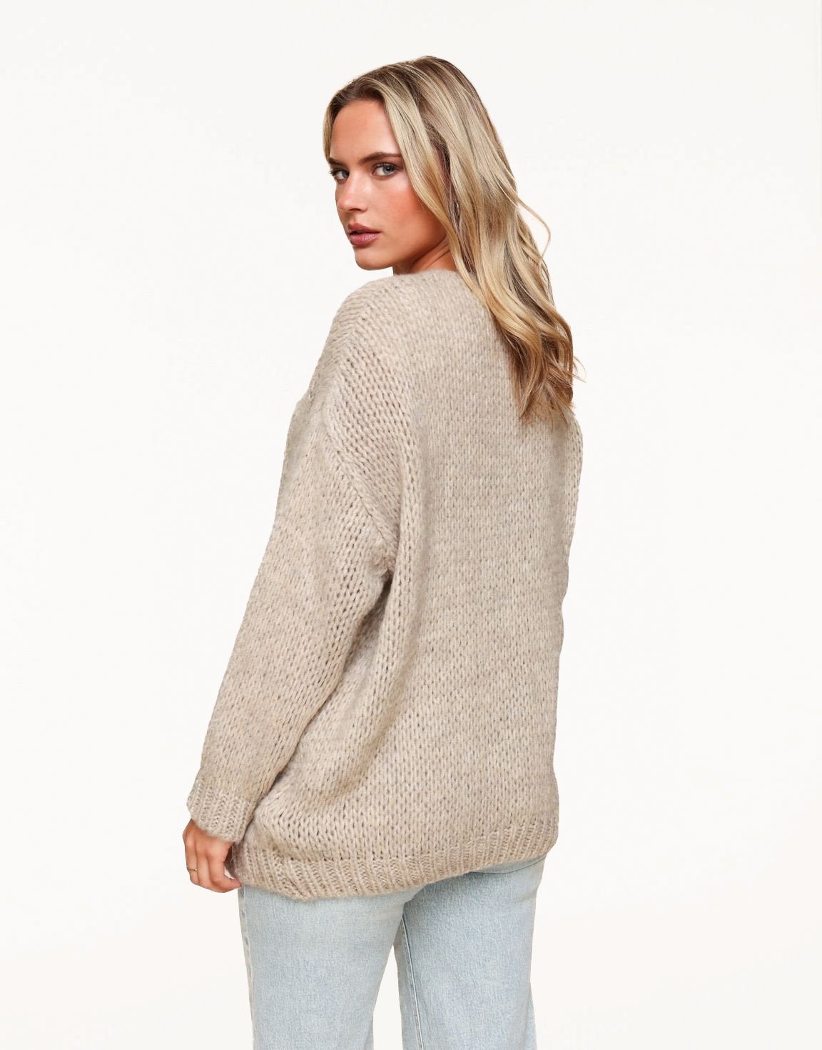 Taupe Woolen - Cardigan - Olivia & Kate