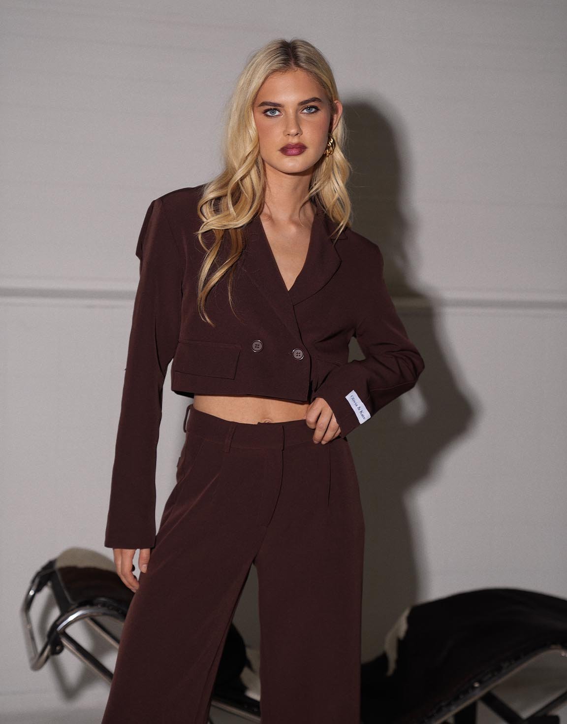 Warm Bruine F/W Edit Cropped LS - Blazer - Olivia & Kate
