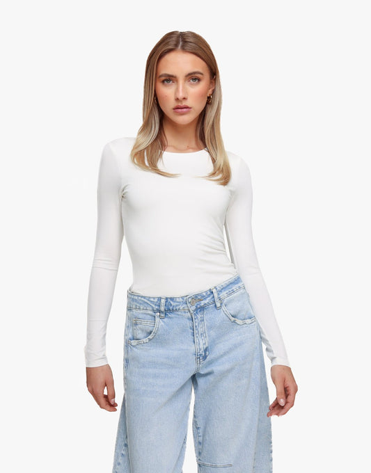 Witte Basic LS - Top - Olivia & Kate