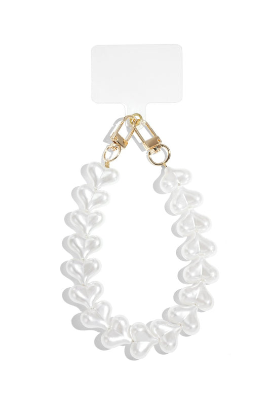 Witte Brede Hartjes - Telfoonkoord - Olivia & Kate