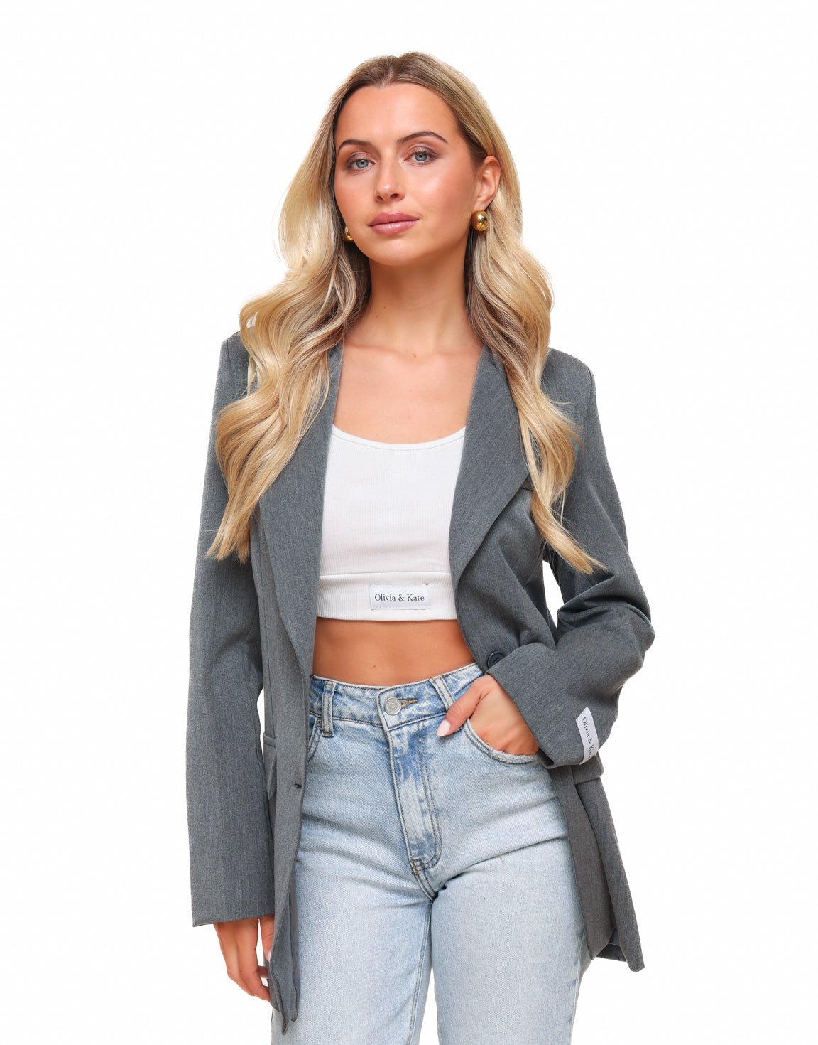 Witte Cropped - Top - Olivia & Kate