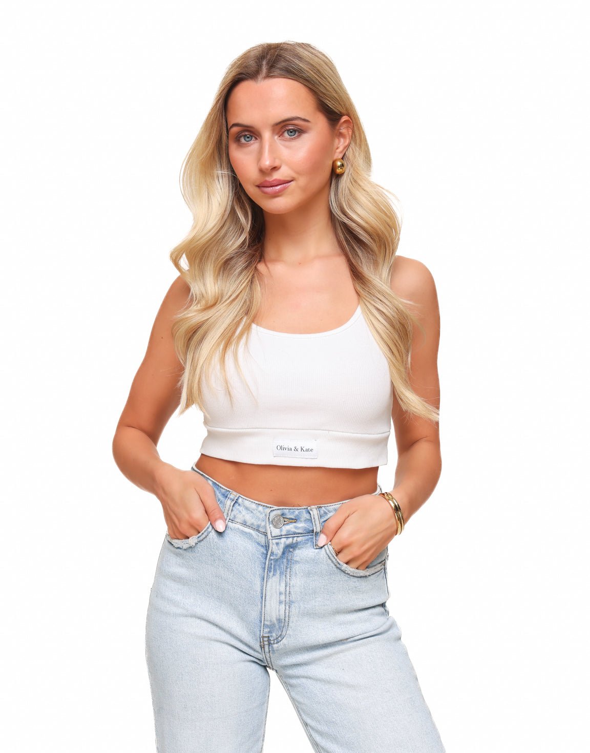 Witte Cropped - Top - Olivia & Kate
