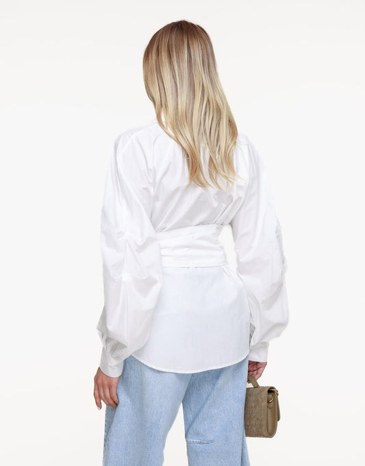 Witte Gestrikte - Blouse - Olivia & Kate