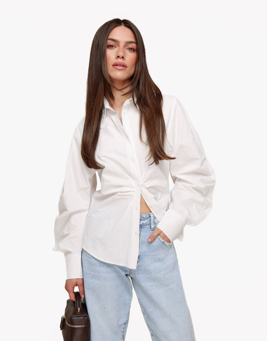 Witte Getailleerde - Blouse - Olivia & Kate