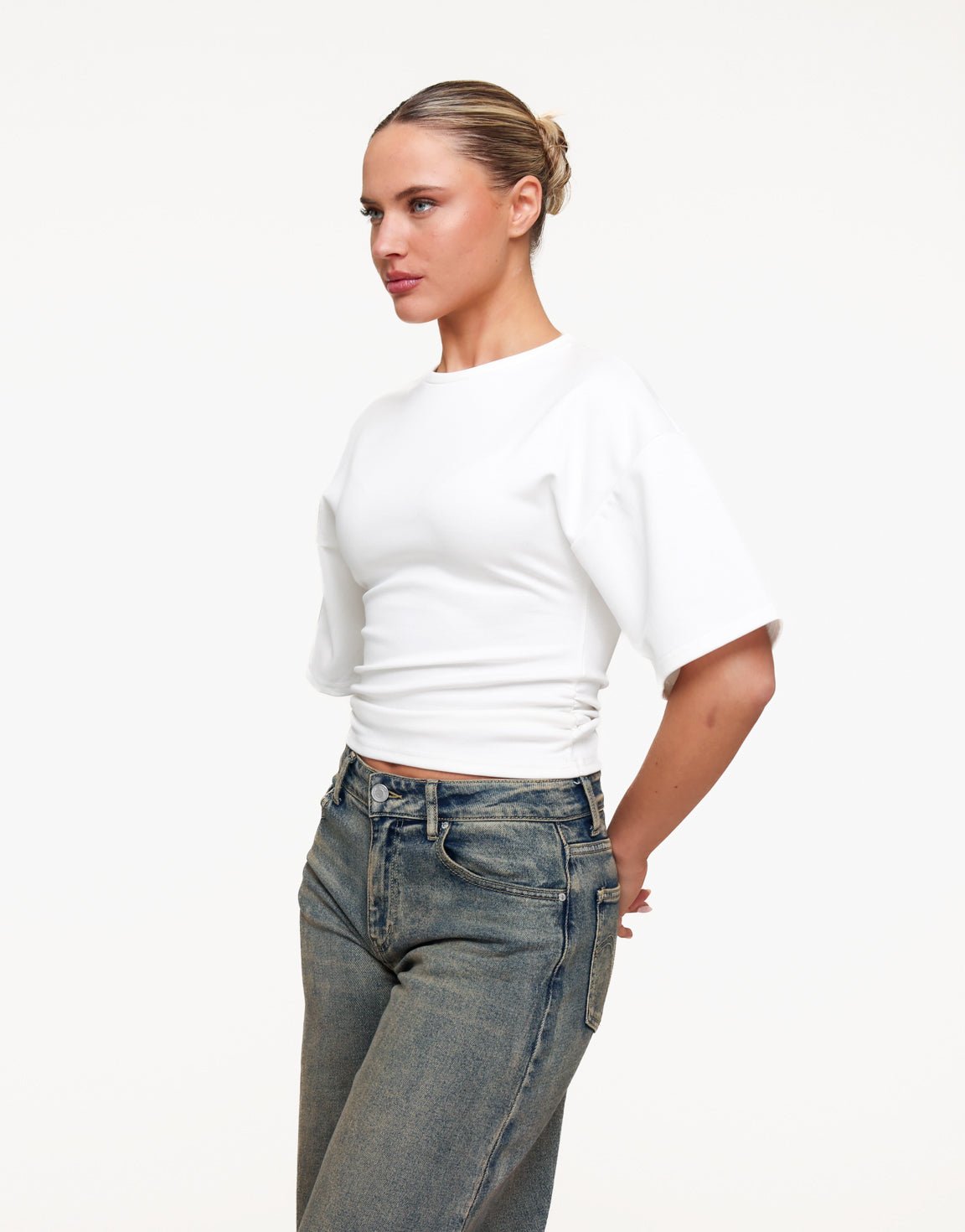 Witte Getailleerde - T-shirt - Olivia & Kate