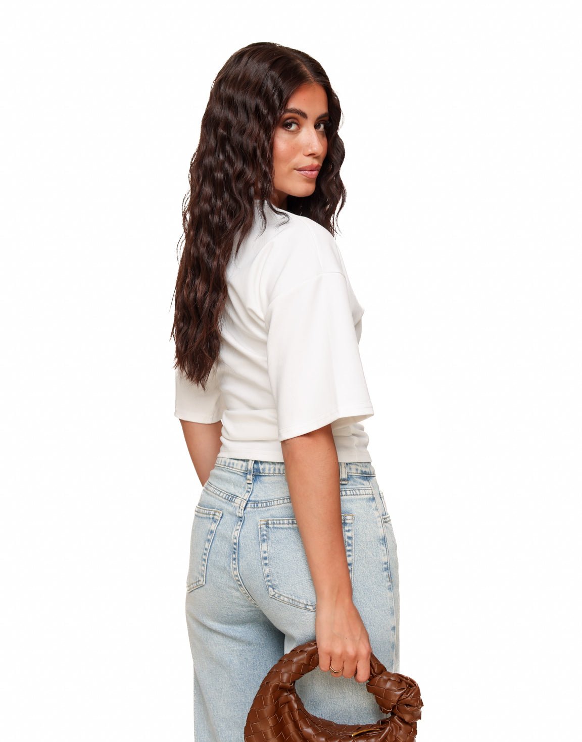 Witte Getailleerde - T-shirt - Olivia & Kate