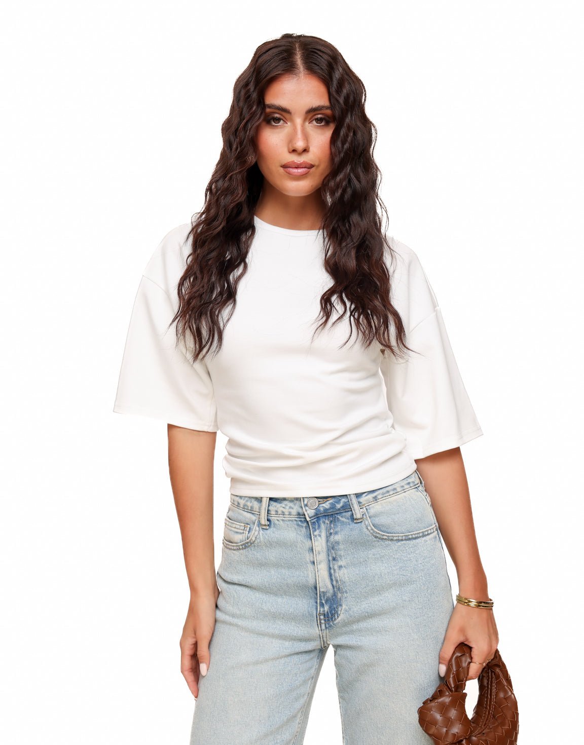 Witte Getailleerde - T-shirt - Olivia & Kate