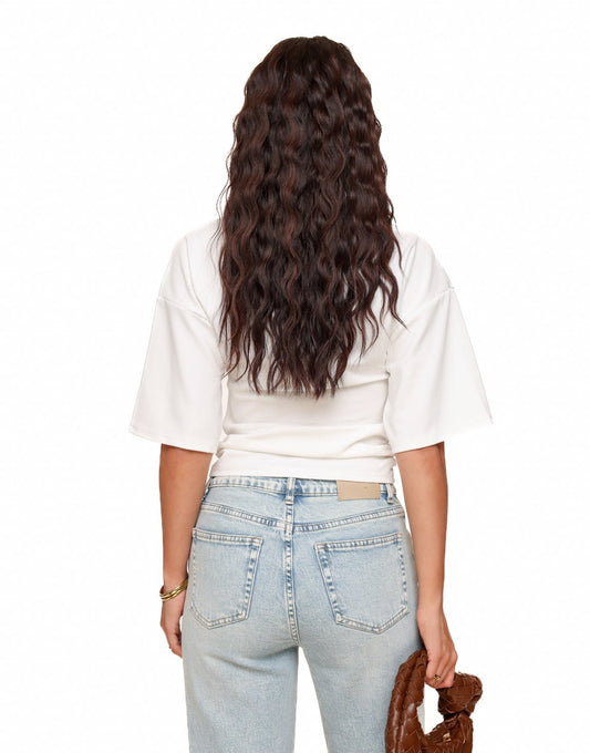 Witte Getailleerde - T-shirt - Olivia & Kate