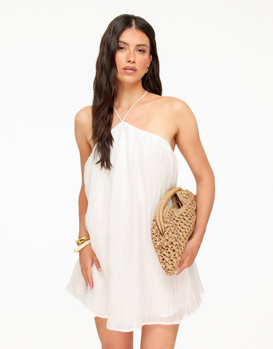 Witte Halter Flowy - Jurk - Olivia & Kate