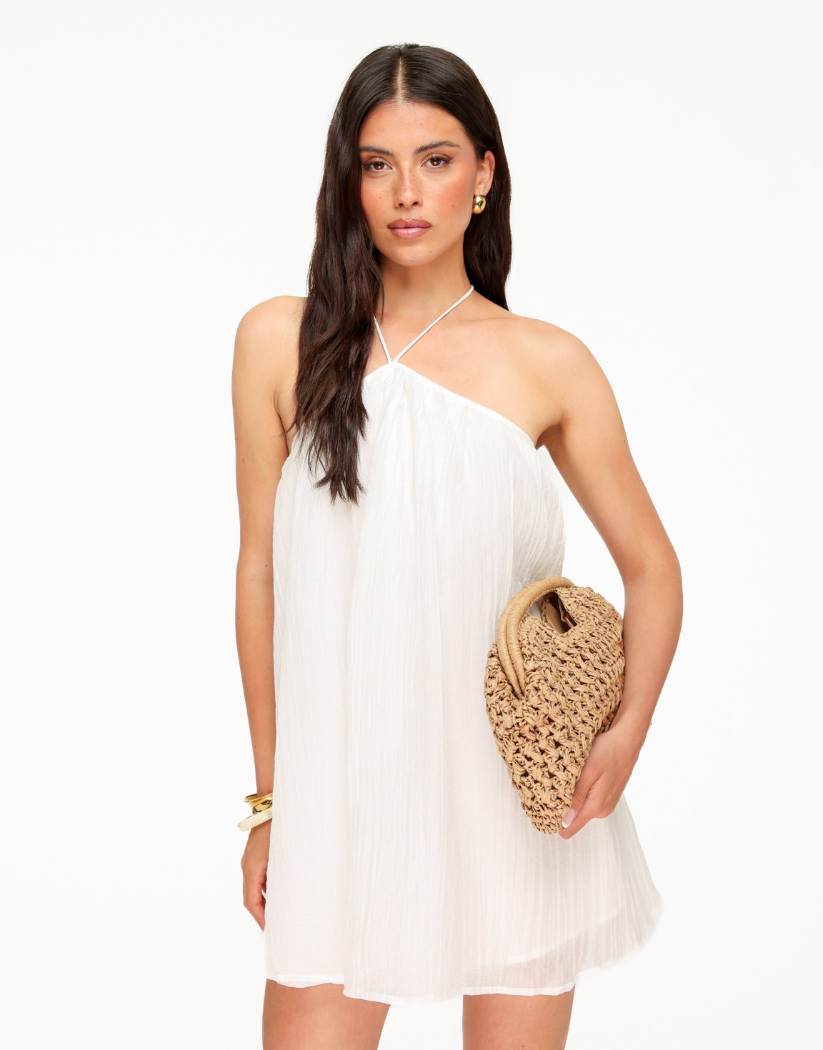 Witte Halter Flowy - Jurk - Olivia & Kate