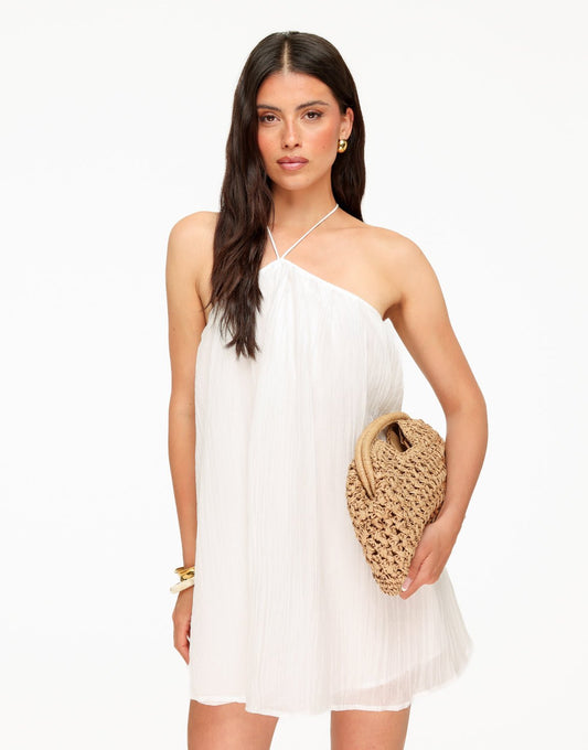 Witte Halter Flowy - Jurk - Olivia & Kate