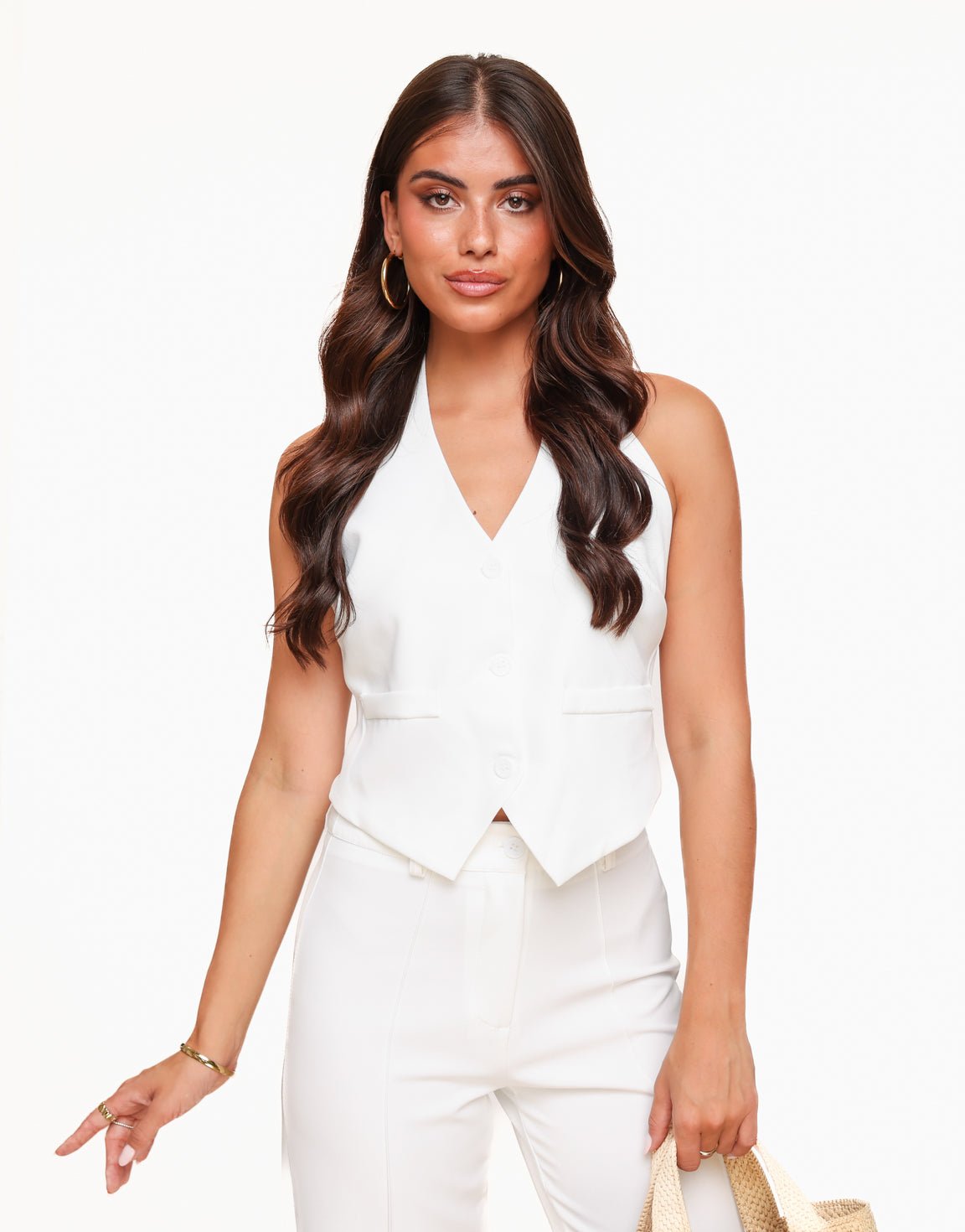 Witte Halter - Gilet - Olivia & Kate