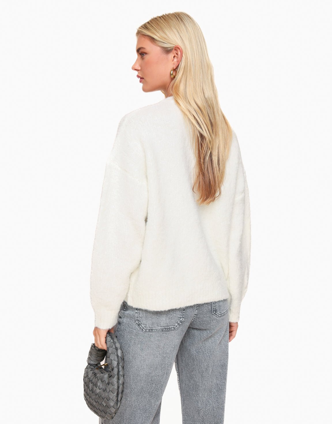 Witte Hoge Hals Gebreide - Vest - Olivia & Kate