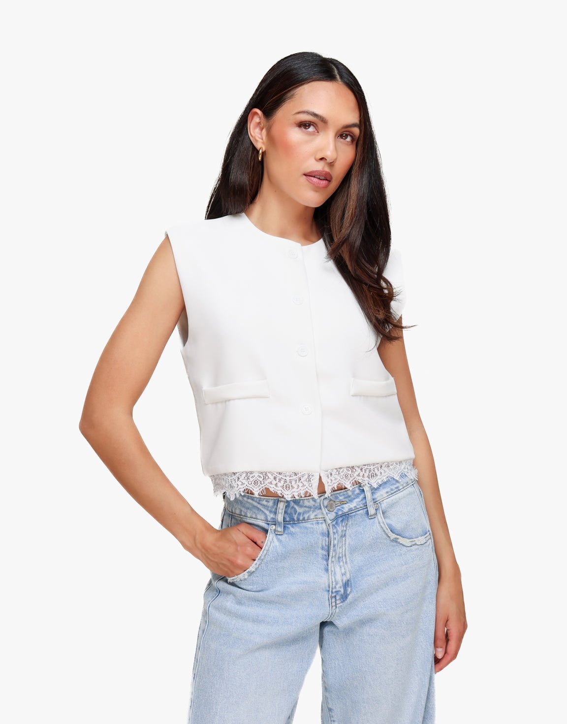 Witte Kanten F/W Edit Cropped - Gilet - Olivia & Kate