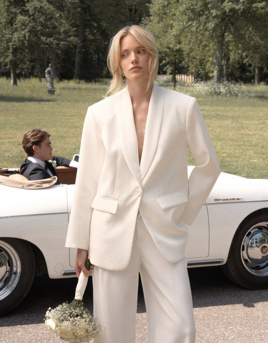 Witte Lange - Blazer - Olivia & Kate