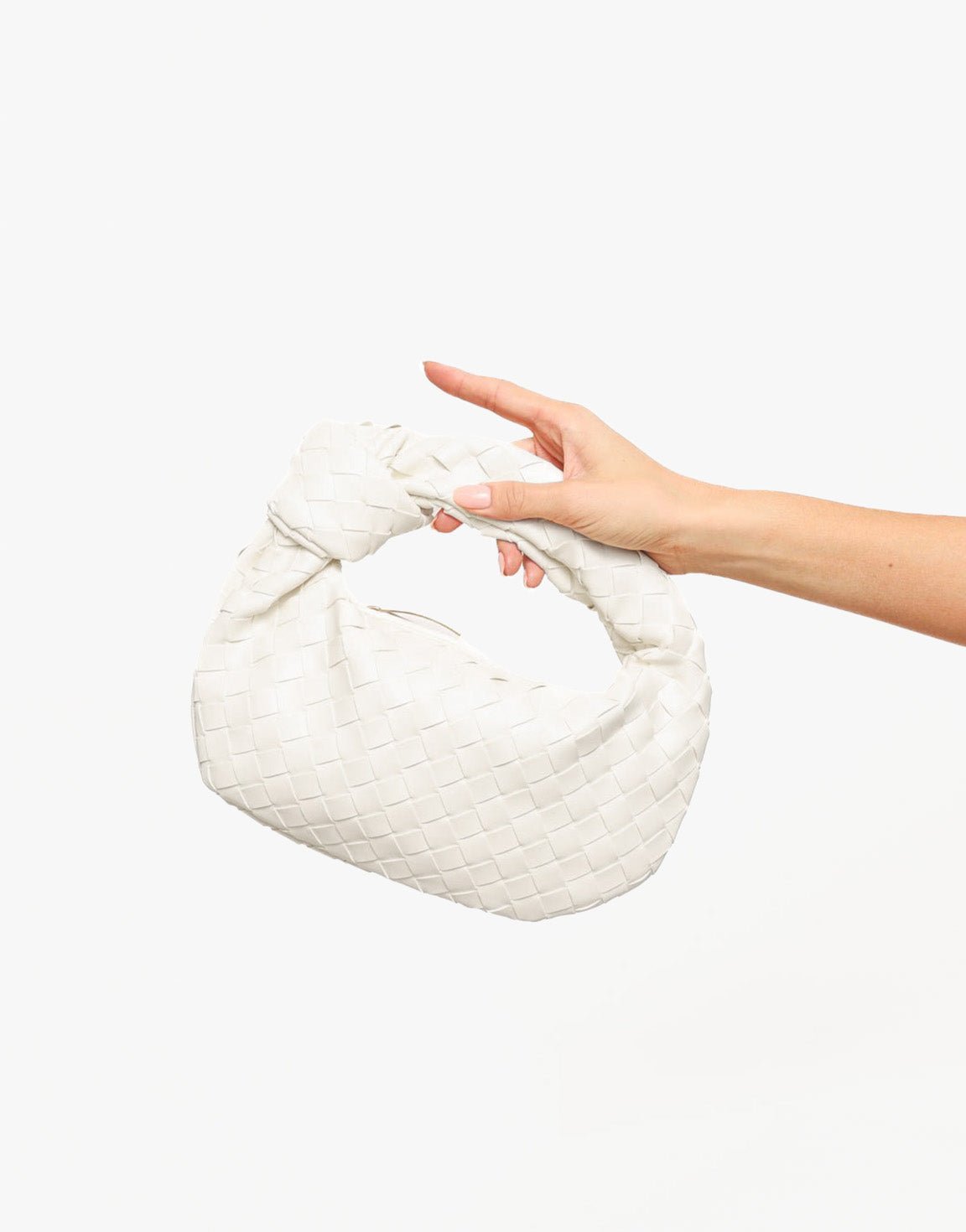 White Medium Braided - Bag - Olivia & Kate