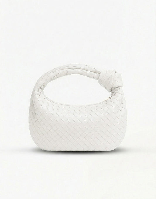 White Medium Braided - Bag - Olivia & Kate