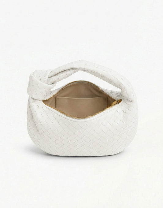 White Medium Braided - Bag - Olivia & Kate