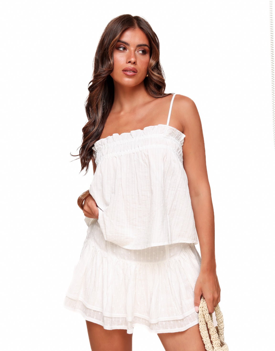 Witte Mouwloze Wijde - Top - Olivia & Kate