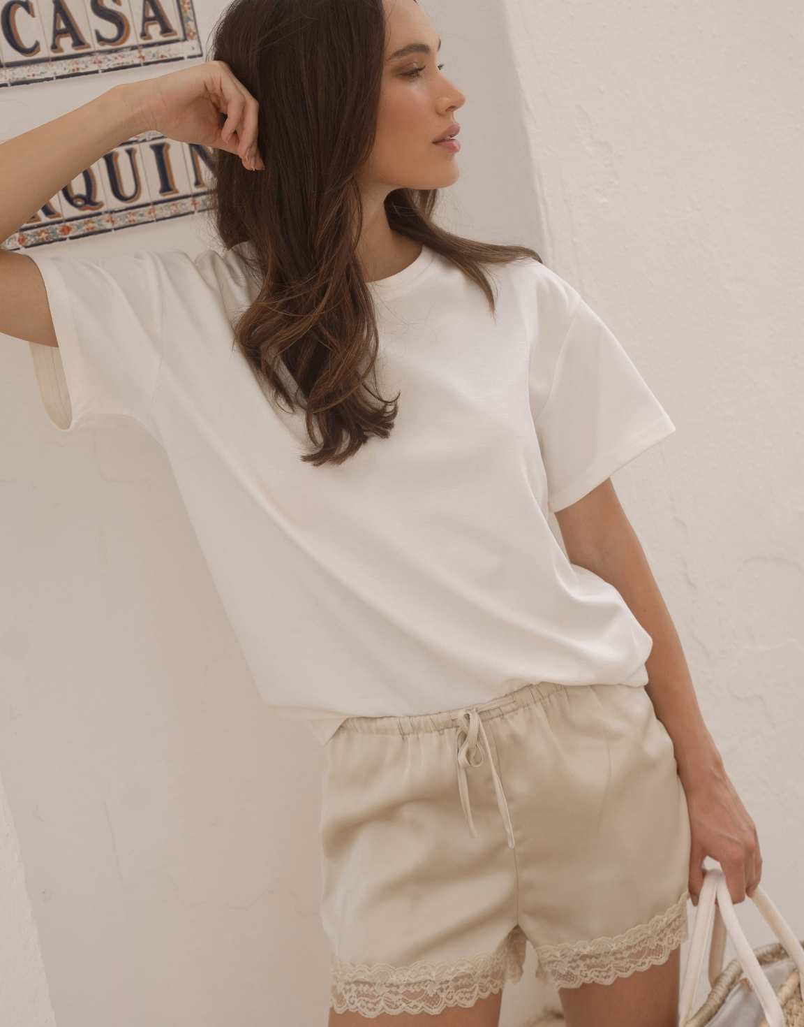 Witte Oversized Basic SS - T-shirt - Olivia & Kate