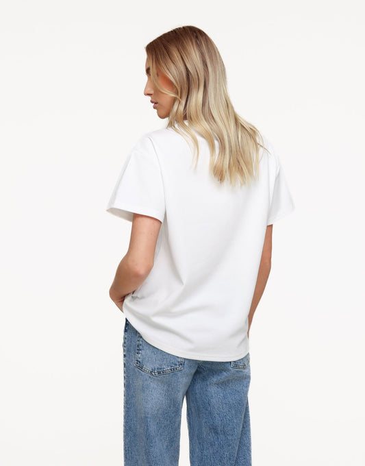Witte Oversized Basic SS - T-shirt - Olivia & Kate