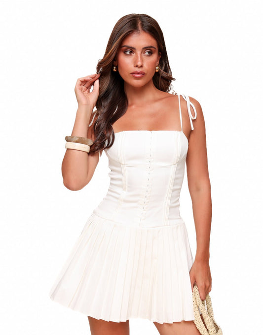 Witte Petite Corset - Jurk - Olivia & Kate