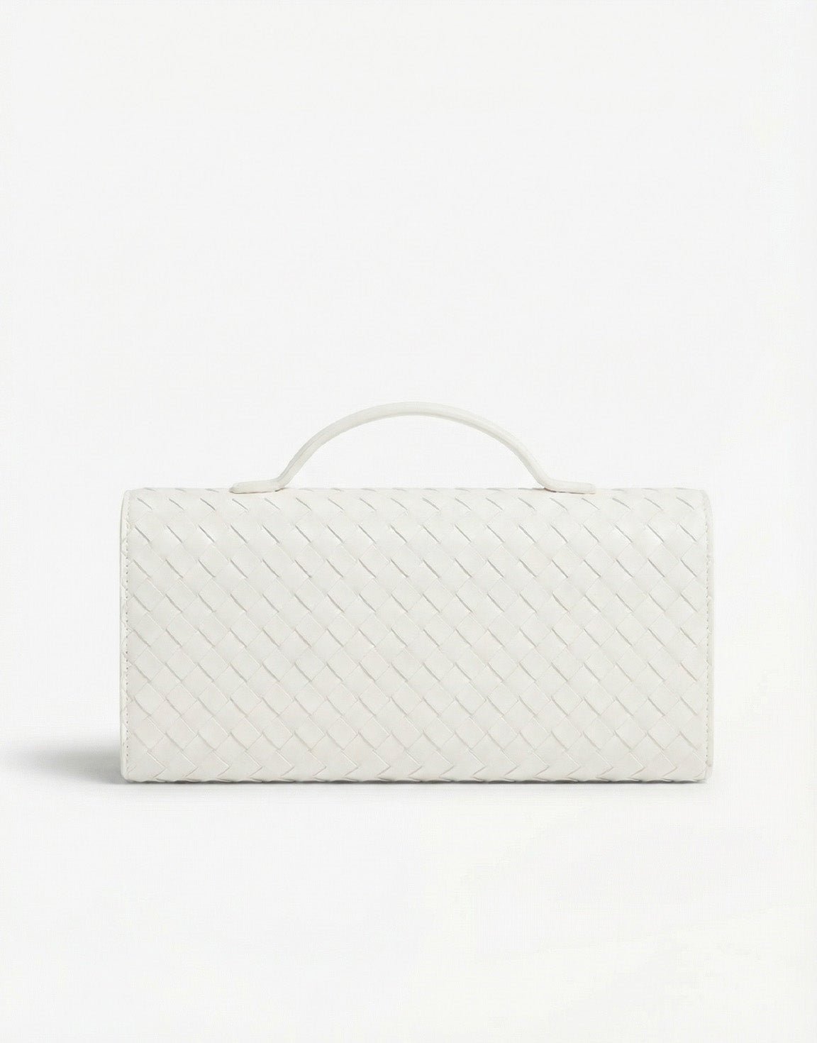 Witte PU Gouden Detail Clutch - Tas - Olivia & Kate